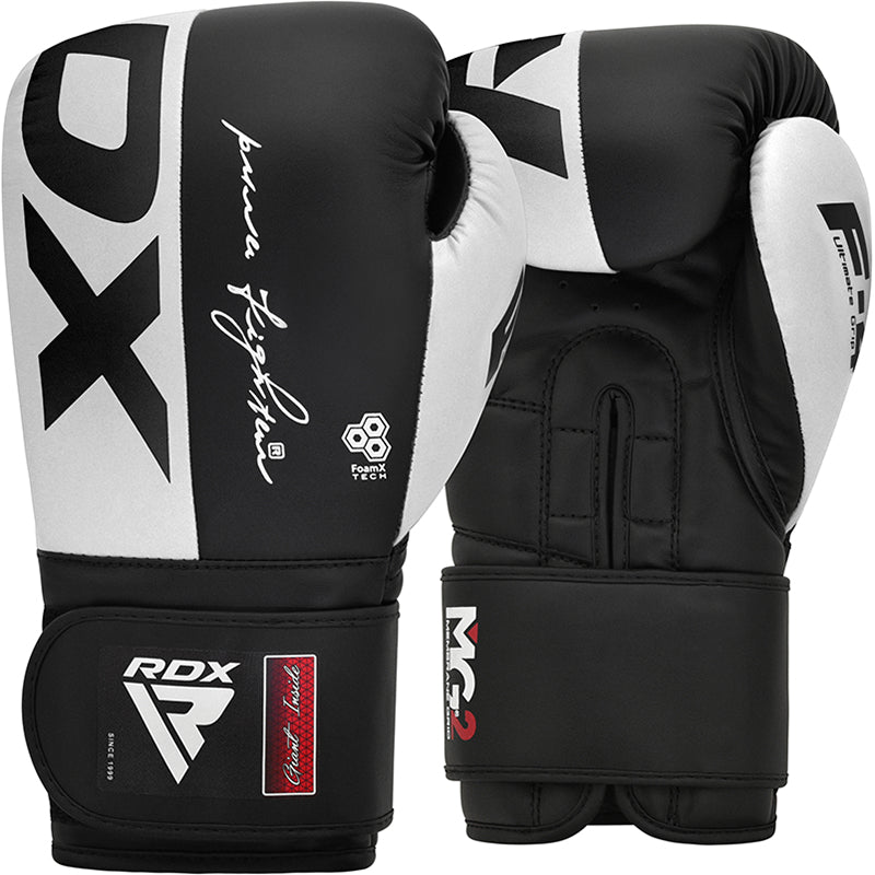 Boxing Gloves - RDX - 'REX F4' - White/Black