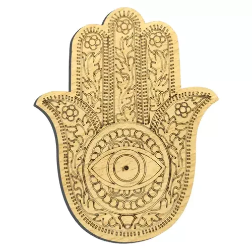 Puinen suitsukepidike - Green Tree - Hamsa hand, 2 kpl