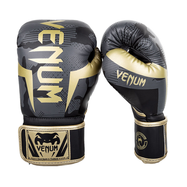 Boxing Gloves - Venum - 'Elite' - Black - Camo - Gold